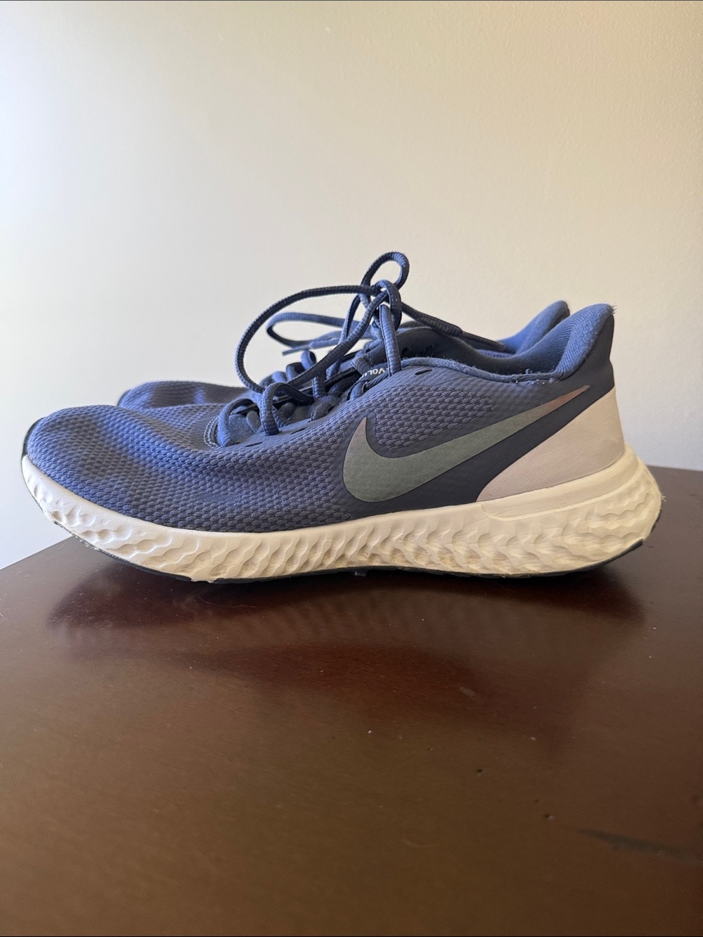 Nike Women's Blue and White Running Shoes